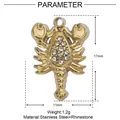 Dimensions et poids détaillés pour pendentif homard doré avec strass étincelants - Style Homard (YE360) / 1 Pièce