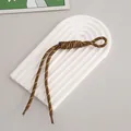 Handcrafted multipurpose contrast color nylon phone lanyard and keychain strap for daily use - Brown