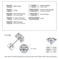 D Color 1ct Moissanite Stud Earrings in S925 Sterling Silver with VVS1 Clarity 3EX Cut - Classic Wrap Style / 925 Silver / 1 ct / K-White Gold