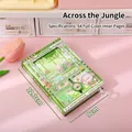 Taccuino da gioco verde a tema giungla con 64 pagine a colori e cane cartone animato - 64 Fogli a Colori / Giungla Selvaggia