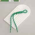 Vibrant green and white braided nylon lanyard for mobile phones, bags, and keychains - Green