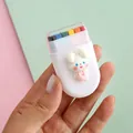 6-color rainbow face paint stick with cute white bunny for festivals and parties - Rabbit