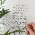 Transparent PVC cartoon emoji stickers for DIY scrapbooking cup decoration hand account - Funny Face