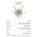 Detaillierte Produktspezifikationen für Moissanit-Blasenhalskette aus 14K Gold - 0,3 ct / Gold