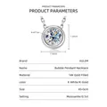 Elegante Halskette mit 14-karätiger Goldfüllung und 0,5 ct Moissanit-Blasenanhänger - 0,5 ct / Silber