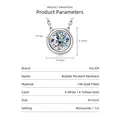 14K Goldgefüllte Moissanit Bubble Halskette, 1ct D Farbe Minimalistischer Schmuck - 1 ct / Silber