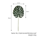 Echt wirkendes dunkelgrünes künstliches Monstera-Blatt mit Größen- und Gewicht - Nr. 3 Stil (Glänzend) / Dunkelgrün