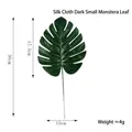 Künstliches monstera blatt aus dunkler seide 30cm für dekoration zu hause und feiern - Kleiner Seidenstil / Dunkelgrün