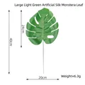 Grande feuille de Monstera artificielle en soie, 40x20cm, pour la décoration maison - Grand Style en Soie / Vert clair