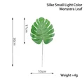 Petite feuille de Monstera en soie artificielle pour décoration murale - Petit Style en Soie / Vert clair