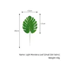 Small light green silk artificial Monstera leaf for Hawaii home decor - Small Style (Matte) / Light Green