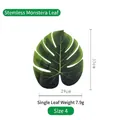 Décoration de feuille de monstera artificielle sans tige, taille 4, dimensions 35x29cm - Grand Style sans Tige / Vert foncé