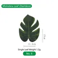 Petite décoration de feuille de Monstera artificielle, taille n° 6, 15x11,5 cm, feuille verte - Petit Style sans Tige / Vert foncé