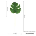 Feuille de Monstera artificielle avec tige longue vert clair pour décoration maison 49cm - Style Revêtement Colle Tige Longue / Vert clair