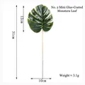 Feuille de monstera artificielle de 31cm de haut et spécification de poids 3,1g - Style Revêtement Colle Mini No. 2 / Vert foncé