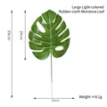 Grande feuille de monstera artificielle, dimensions 39cm de hauteur et 20cm de largeur - Style Revêtement Colle Clair / Vert clair