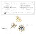 Elegante Ohrstecker aus S925 Sterlingsilber mit 5 mm Moissanit-Steinen der Farbe D - Olive Leaf Style / 925er Silber / 0,5 ct / K-Gelbgold