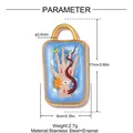 Detailed view of mystical enamel hand pendant showing dimensions and material parameters - Mystic Palm and Eye Style (YK213)