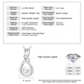 Detailansicht der Unendlichkeitskette mit Süßwasserperlen-Spezifikationen und Maßen - 14K Gold Gefüllt Und Natürliche Süßwasserperle / Silber
