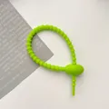 Fascetta flessibile in silicone verde neon per organizzare cavi e portachiavi fai-da-te - Verde