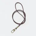 Durable brown elastic neck lanyard strap for mobile phones or ID badge holders - Brown