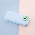 Light blue minimalist portable pencil box with cute avocado decoration for students - Avocado