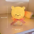 Cute warm glowing mini bear night light with pink checkered ribbon for bedroom decor - Pink Gingham with Bow / Approx. 6.6CM x 4CM / Smart Bear