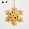 Pendente a fiocco di neve dorato con pupazzo di neve per decoro albero di Natale - Stile D Fiocco Pupazzo Di Neve