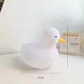 Adorable duck silicone night light lamp, 11cm x 10.5cm bedside decor for kids rooms - Duck / Large White Duck