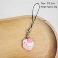 Handmade cute pink and white resin cupcake charm phone strap for bag accessories - 2x2.1cm / Cake