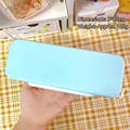Estuche para lápices de doble capa azul claro gran capacidad para estudiantes - Azul