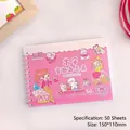 Cute cartoon spiral-bound sticker book with 50 sheets for kids DIY journaling - Muzi Childhood Fun Memo (T-085) / 50 Sheets