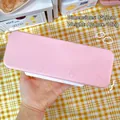 Estuche rosa lindo de doble capa, caja de papelería de gran capacidad para estudiantes - Rosa