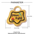 Stainless steel enamel pendant with dimensions 15mm and weight 2.9g specs. - Yellow Cloud Style (YK224)