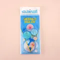 Complete blue magic spirograph drawing ruler set for children's educational art projects - Blue