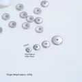 Silver stainless steel flat round spacer beads with center hole for jewelry making - Mini Spacer Beads (H101-1) / 10 Pieces/Pack (4mm) / Steel Color
