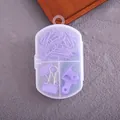 Cute purple stationery set with paper clips and binder clips in a transparent plastic box - Purple (Paper Clips & Binder Clips)