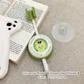 Movable punch-free adjustable green frog shower head holder with hook 7x3.5x19.5cm - Frog Shape / 7*3.5*19.5cm / Green