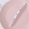 Paarse markeerstift met dubbele punt voor studentenaantekeningen en creatief dagboek - Dubbelkoppige Pen (CY-506) / Paars