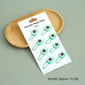 Pack of 8 cute green avocado-shaped metal paper clips for office and school use - Set of 8 / Avocado