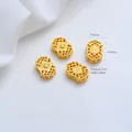 Gedetailleerde 24K vergulde holle Ruyi spacer kralen voor handgemaakte DIY sieraden maken - Gesneden Vierweg Spacer (Z584-3) / 1 Stuk