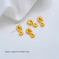 Gold-plated dragon head connector link for DIY jewelry making 13.5x6.5mm - Dragon Shape S-Clasp (K472-4) / 1 Piece