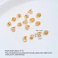 14K gold-plated copper bead caps for jewelry making, 4.4mm piggy nose connectors - Small Smooth Pig Nose Ring (K474-3) / 10 Pieces Pack / 14K Gold