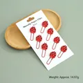 Set of 8 novelty ladybug-shaped paper clips in red cartoon design for office school - Set of 8 / Ladybug