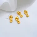 24K gold plated dragon head infinity connector for DIY handmade jewelry making accessories - Phoenix Shape S-Clasp (K472-5) / 1 Piece