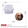 Pentagonal floral pillar silicone mold for DIY candle making with dimensions. - Pentagonal Relief Floral Style (JZB-0141)