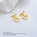 Exquisite 24K gold plated Ruyi auspicious cloud OT toggle clasp for DIY handmade jewelry - Cloud Ruyi OT Buckle (K472-6) / 1 Piece