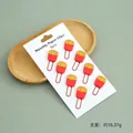 Set of 8 creative French fry shaped novelty metal paper clips for office use, 16.37g - Set of 8 / French Fries