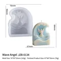 3D stereoskopische Engelswellen-Silikonform für DIY Aromatherapie Kerzenherstellung Deko - Meereswelle Engel Stil (JZB-0134)