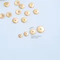 Polished gold-plated stainless steel round flat spacer beads for DIY jewelry making - Medium Spacer Beads (H101-7)